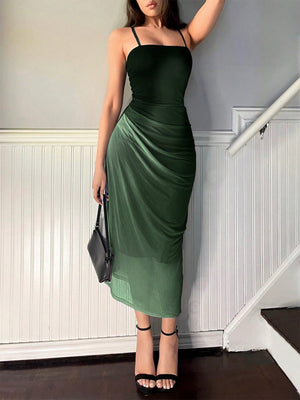 Ladies' Ombre Spaghetti Strap Summer Dress - Negative Apparel