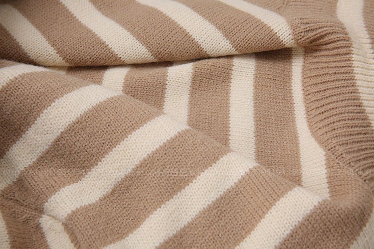 Large size loose all - match high collar knitted sweater for women + high waist drape straight casual knitted wide leg pants two - piece set - Negative Apparel