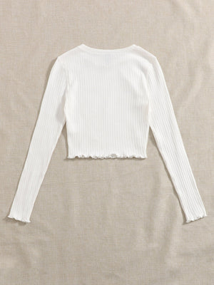 Lettuce Trim Solid Top - Negative Apparel