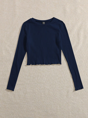 Lettuce Trim Solid Top - Negative Apparel