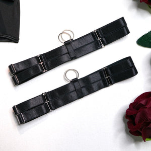 Lingerie gather body shaping sxy straps stitching contrast color heavy duty jumpsuit - Negative Apparel