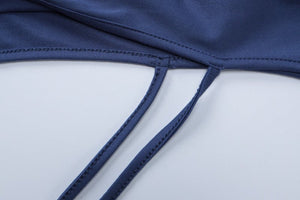 Long - sleeved shawl straps sxy sling slit bodycon dress - Negative Apparel