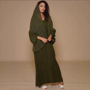 Loose and thin dress women's spring dress new high - end temperament waist long skirt - Negative Apparel