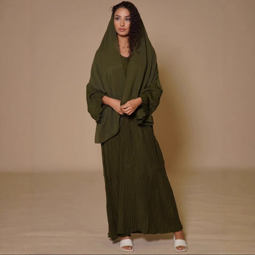 Loose and thin dress women's spring dress new high - end temperament waist long skirt - Negative Apparel