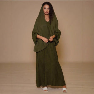 Loose and thin dress women's spring dress new high - end temperament waist long skirt - Negative Apparel