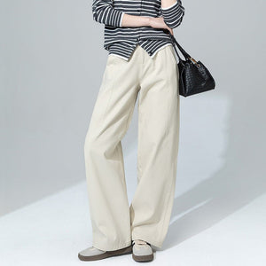 Loose straight jeans women's early spring new high - waisted thin and drape wide - leg pants - Negative Apparel