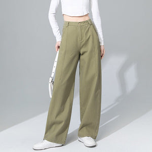 Loose straight jeans women's early spring new high - waisted thin and drape wide - leg pants - Negative Apparel