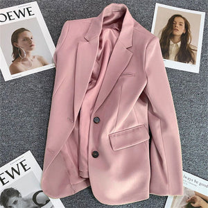 Loose straight tube slim 2025 spring Blazer for Office - Negative Apparel