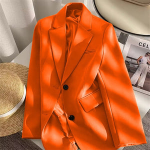 Loose straight tube slim 2025 spring Blazer for Office - Negative Apparel