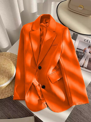 Loose straight tube slim 2025 spring Blazer for Office - Negative Apparel