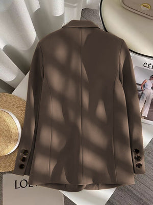 Loose straight tube slim 2025 spring Blazer for Office - Negative Apparel