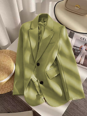 Loose straight tube slim 2025 spring Blazer for Office - Negative Apparel