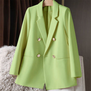 Loose Straight Tube Suit Blazer for Women - Negative Apparel