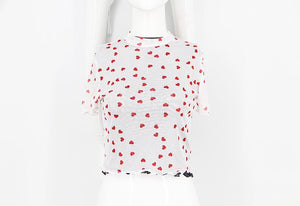 Love mesh sxy cute style navel - baring short tops for women - Negative Apparel