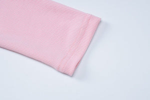 Low - cut V - neck tight long - sleeved top fashionable sports style shorts two - piece suit - Negative Apparel