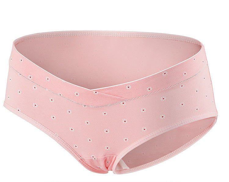 Low waist maternity panties multi - pattern cross ladies panties cotton low waist belly support pants - Negative Apparel