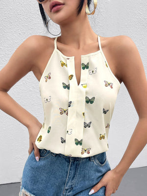 LUNE Butterfly Print Cami Top - Negative Apparel