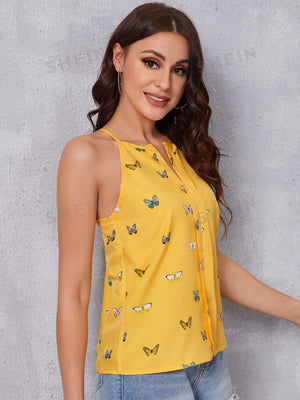 LUNE Butterfly Print Cami Top - Negative Apparel