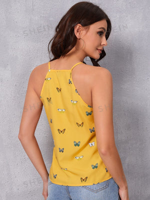 LUNE Butterfly Print Cami Top - Negative Apparel