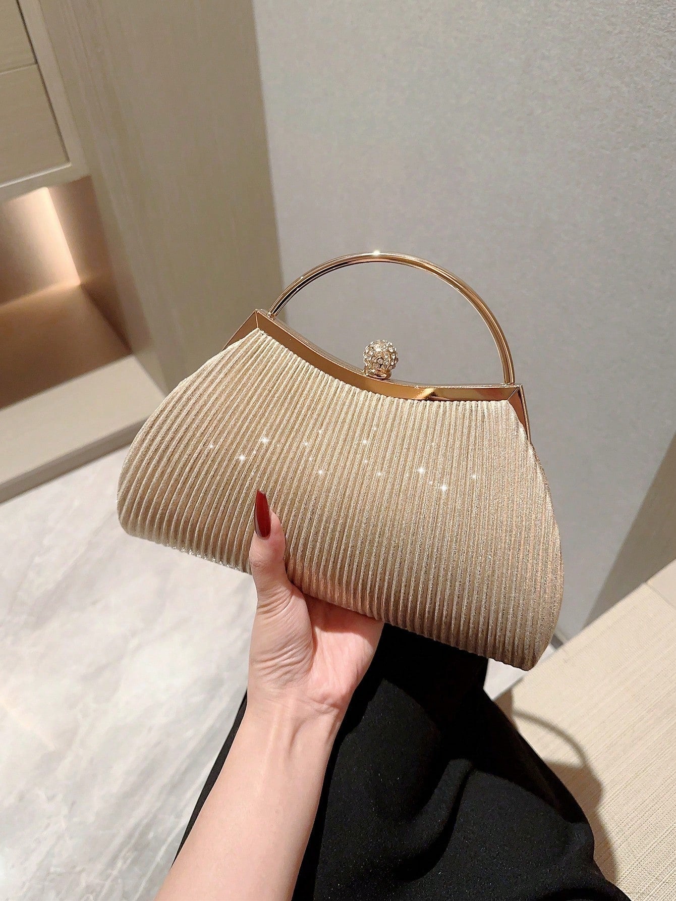 Luxury Sequin, Stylish, Luxury, Shiny Fashionable Evening Clutch Bag For Formal Dress Evening Bag, Dinner Bag For Party Girl, Woman, Bride Perfect For Party, Wedding, Prom, Dinner/Banquet - Negative Apparel