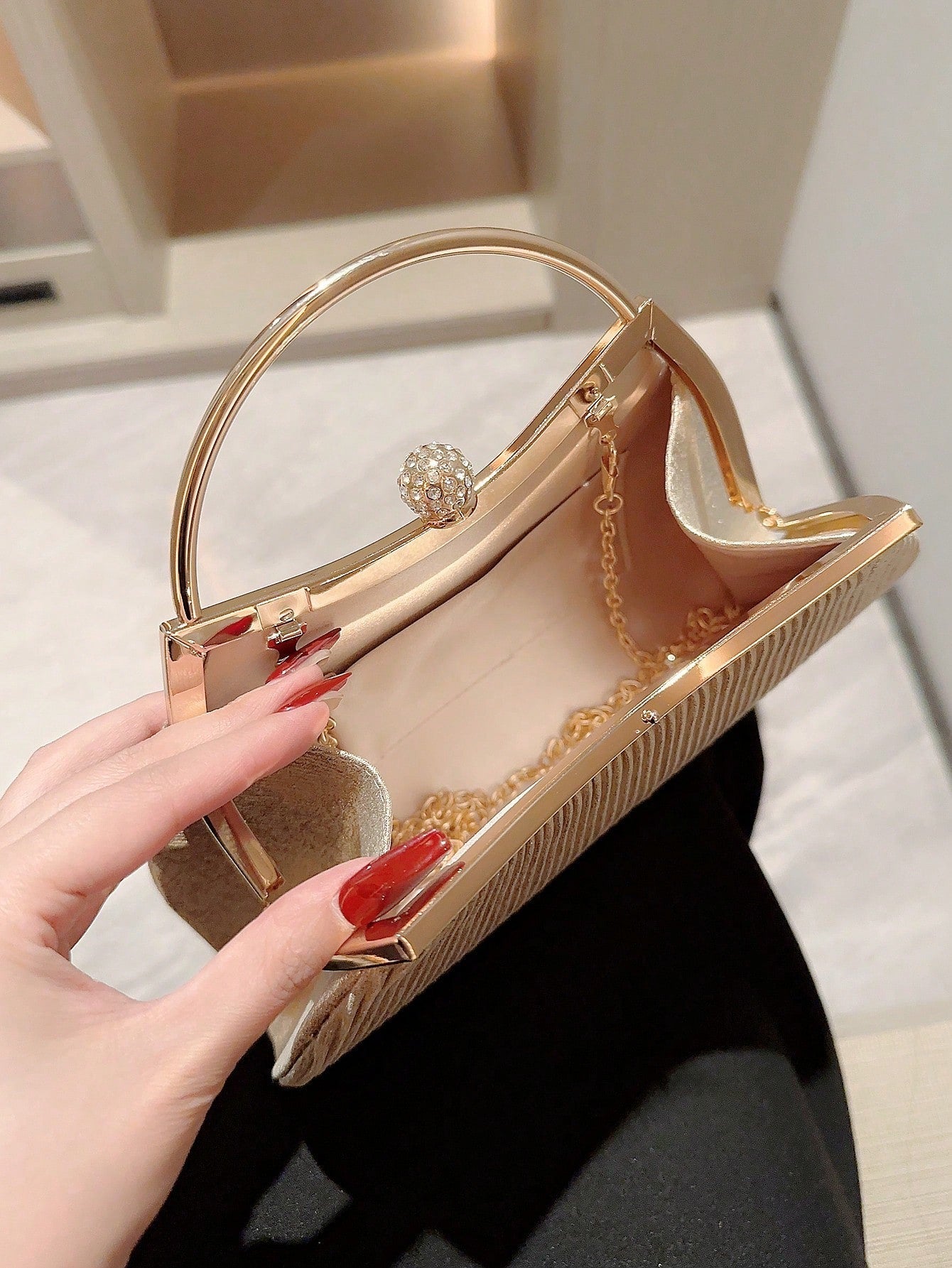 Luxury Sequin, Stylish, Luxury, Shiny Fashionable Evening Clutch Bag For Formal Dress Evening Bag, Dinner Bag For Party Girl, Woman, Bride Perfect For Party, Wedding, Prom, Dinner/Banquet - Negative Apparel