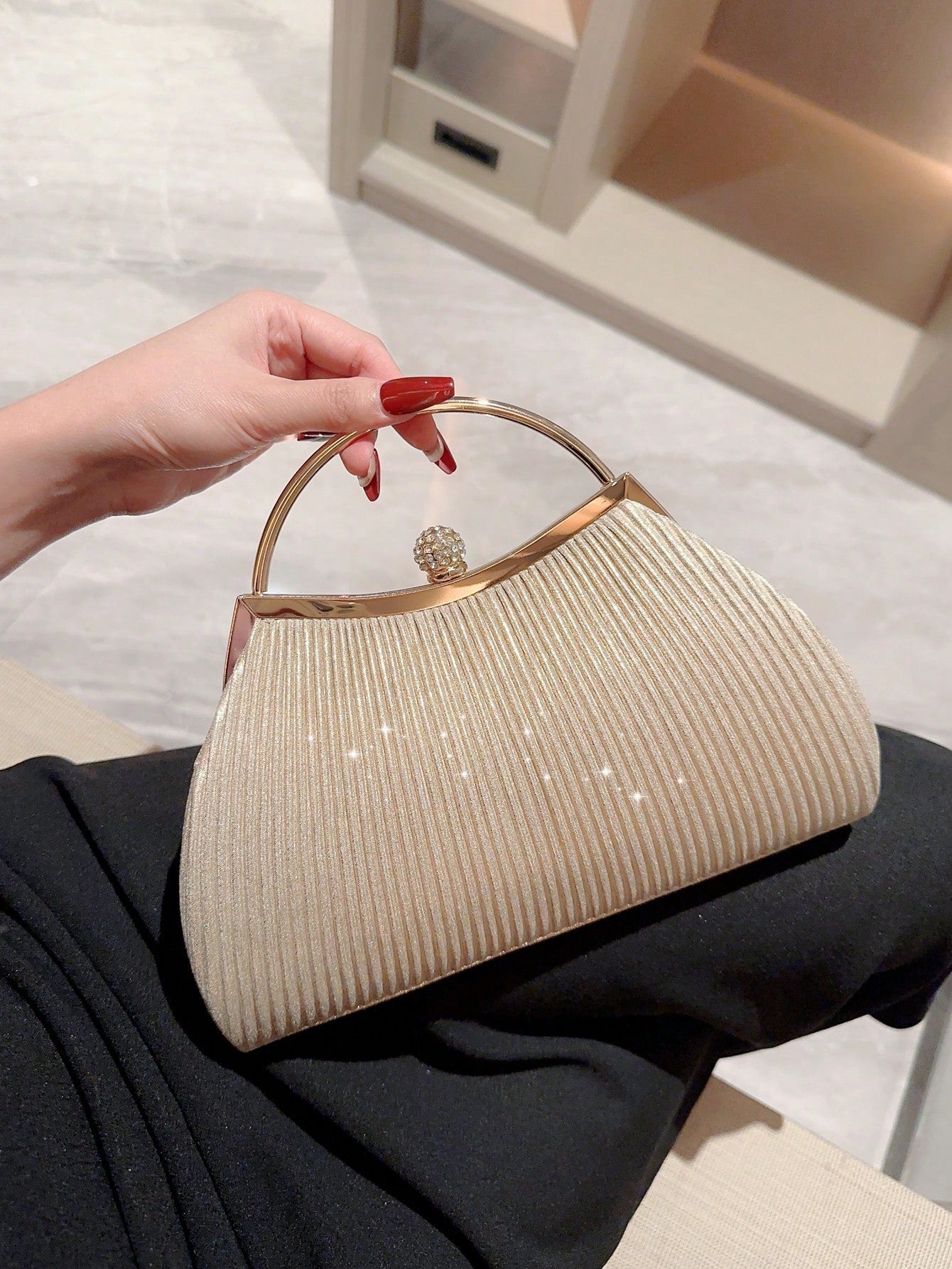 Luxury Sequin, Stylish, Luxury, Shiny Fashionable Evening Clutch Bag For Formal Dress Evening Bag, Dinner Bag For Party Girl, Woman, Bride Perfect For Party, Wedding, Prom, Dinner/Banquet - Negative Apparel
