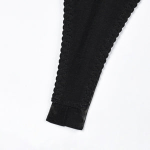 Mesh Embroidery Splicing V - Neck Sxy Underwear Gloves Five - piece Set - Negative Apparel