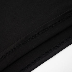 Mesh splicing finger sleeve long sleeve high collar slim bodycon long dress - Negative Apparel