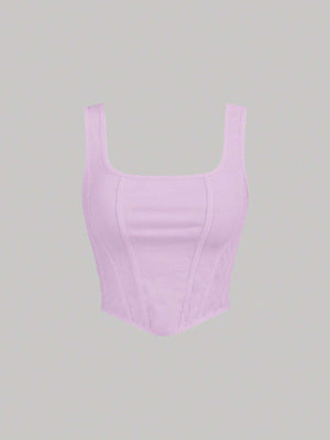 MOD Solid Asymmetrical Hem Tank Top - Negative Apparel