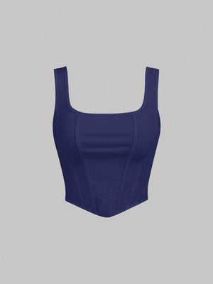 MOD Solid Asymmetrical Hem Tank Top - Negative Apparel