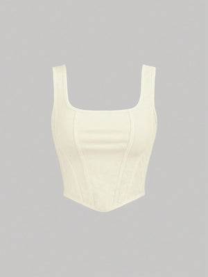 MOD Solid Asymmetrical Hem Tank Top - Negative Apparel