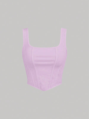 MOD Solid Asymmetrical Hem Tank Top - Negative Apparel