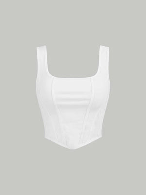 MOD Solid Asymmetrical Hem Tank Top - Negative Apparel