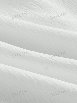 MOD Women White Mesh Strap Pleated Romantic Summer Dress - Negative Apparel