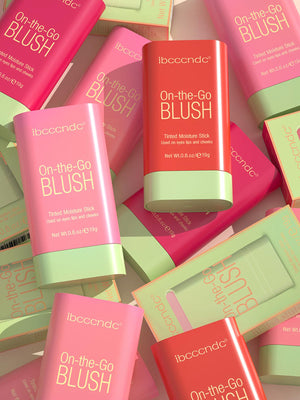 Moisturizing Blush Stick, Tinted Solid Moisturizer Stick For Cheek & Eyes & Lips #Coral Orange - Negative Apparel