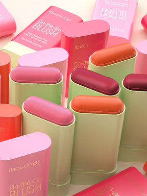 Moisturizing Blush Stick, Tinted Solid Moisturizer Stick For Cheek & Eyes & Lips #Coral Orange - Negative Apparel