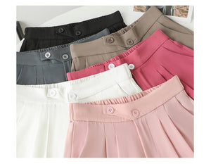 Narrow version wide - leg pants women's pants spring and autumn 2025 new casual straight - leg suit pants women's clothing high - waisted small pants women - Negative Apparel