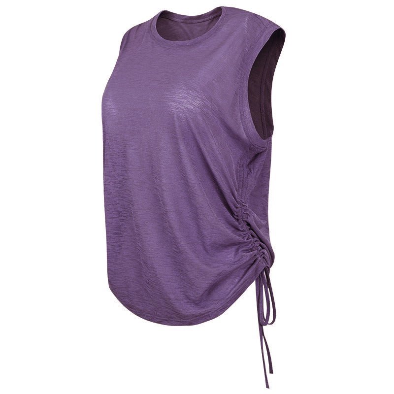 Negative Apparel JS008 - 1 Women’s Sleeveless Sports T-Shirt – Solid Colors, Crew Neck Fitness & Casual Top | Summer Collection - Negative Apparel