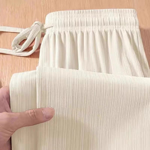 Negative Apparel Women’s High - Waist Wide - Leg Casual Pants – Japanese & Korean Minimalist Style, Solid Colors | Summer 2025 Collection - Negative Apparel