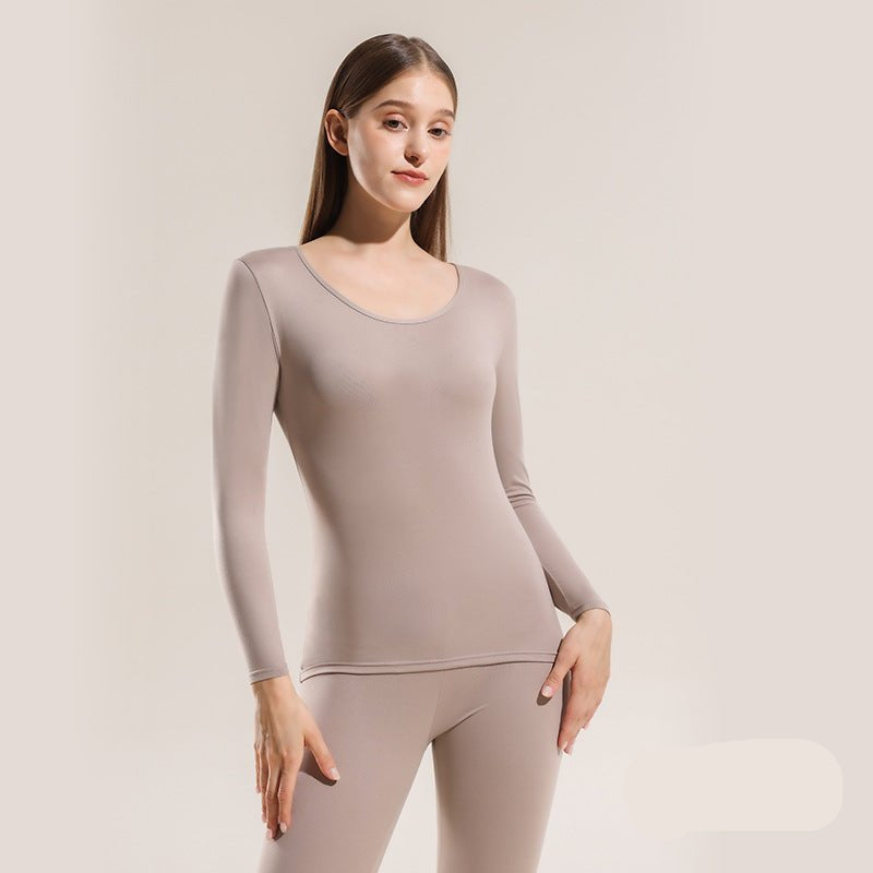 Negative Apparel Women's Long Sleeve Muscle Top β Solid Color, Body Sculpting & Warming - Negative Apparel