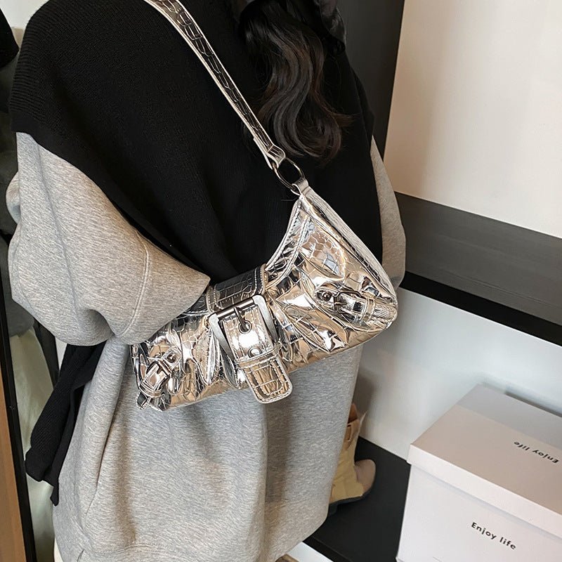 New 2024 autumn niche design simple trendy one - shoulder crescent bag women's small bag stylish casual armpit bag - Alibaba - Negative Apparel