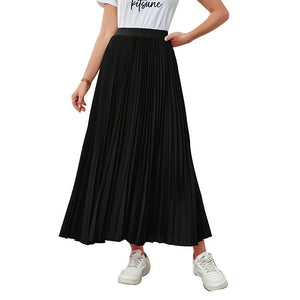 New elegant pleated pendulum umbrella skirt polyester skirt women - Negative Apparel