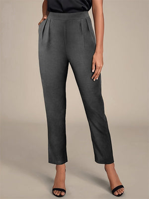 New elegant versatile elastic waist pocket suit pants - Negative Apparel