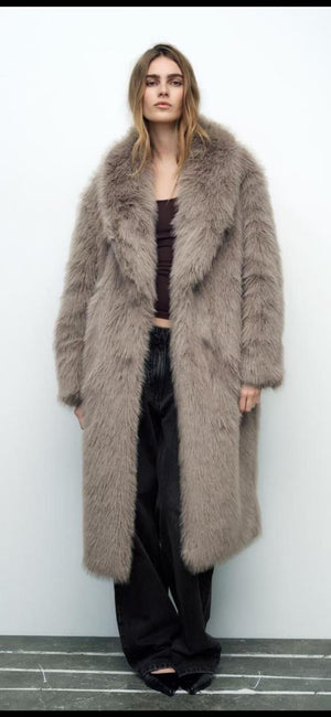 New European and American imitation fur, artificial fur coat, extended green fruit collar fashionable fox fur coat, pod - Negative Apparel