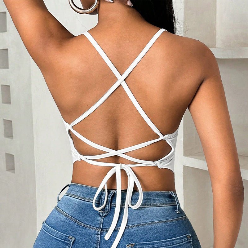 New European and American suspender tops sexy beach vest - Negative Apparel