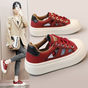 New Hollow Sneakers Women 2025 Summer Breathable Sports Shoes - Negative Apparel