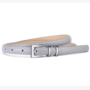 New retro silver buckle belt for women, slimming belt for jeans, fashionable and versatile suit leather belt wholesale - Negative Apparel