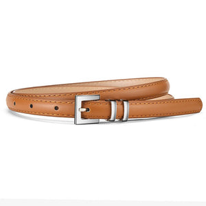 New retro silver buckle belt for women, slimming belt for jeans, fashionable and versatile suit leather belt wholesale - Negative Apparel