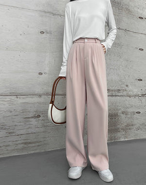 New style drape high waist straight slim mopping casual pants - Negative Apparel