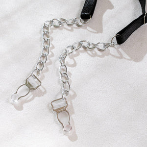 New style with metal chain embroidery underwear four - piece set - Negative Apparel